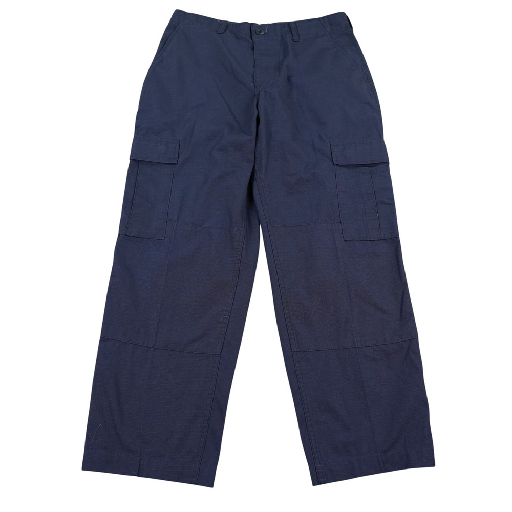 Military Cargo Pants Mens 34x29 Medium Regular Navy Blue Ripstop Tactical Work